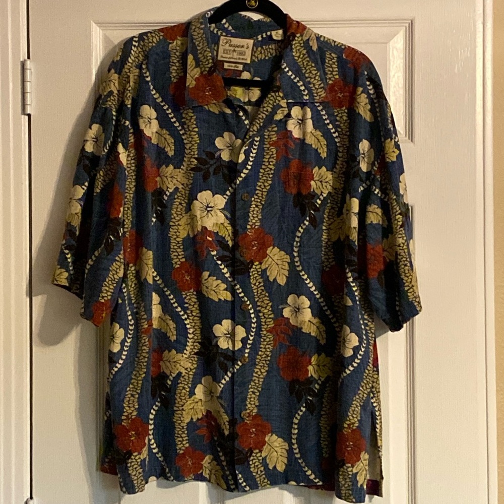 Vintage Pusser’s Hawaiian Design Silk Shirt men’s size XL